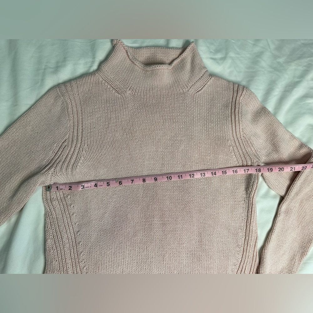 J.Crew Always Rollneck Sweater Pink Women’s Classic 100% Cotton Knit Pullover M - Picture 6 of 11